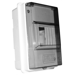 TABLERO PLASTICO CON PUERTA FUME SOBREPUESTO 4 POLOS LIBRE DE HALOGENOS