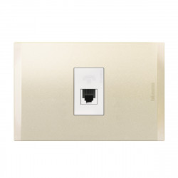 HEMBRA EMBUTIDA NOBILE BLANCO PERLA TELEFONO RJ-11 AF2082EBNA