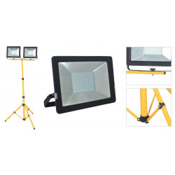 REFLECTOR LED SMD 2 FOCOS 2X50W 6500K 4000Lm C/U IP65 CON ATRIL MODELO VLX-1