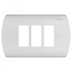 PLACA ARIS GRAFITO 3 PUESTO CON SOPORTE