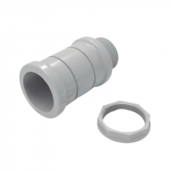 CONECTOR RIGIDO LIBRE DE HALOGENOS 25MM IP67 GRIS