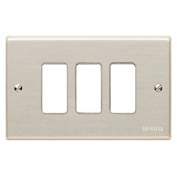 PLACA MAGIC METALICA ANODISADA 3 PUESTOS 503/3