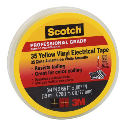 CINTA ELECTRICA PLASTICA SCOTCH 35 20MTS AMARILLA