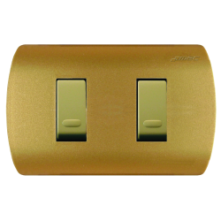INTERRUPTOR EMBUTIDO ARIS DORADO BEIGE 9/15