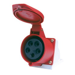 ENCHUFE INDUSTRIAL HEMBRA SOBREPUESTA 4X32A+T IP44