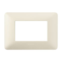 PLACA MATIX PLASTICA GRIS PERLA 3 PUESTOS AM503M3GP