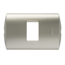 PLACA MODUS STYLE PLASTICA PERLA 1 PUESTO CON SOPORTE AE5S1ENA