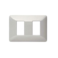 PLACA MATIX PLASTICA GRIS PERLA 2 PUESTOS AM503M2GP
