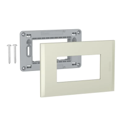 PLACA NOBILE PERLA 3 PUESTOS CON SOPORTE AF5S3NA