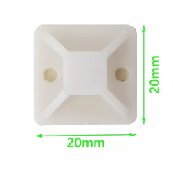 BASE AUTOADHESIVA 4,8MM 20X20MM BLANCA