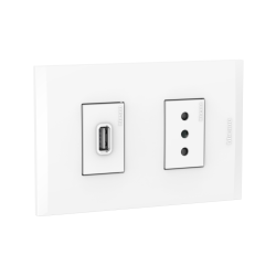 HEMBRA EMBUTIDA NOBILE BLANCO SIMPLE 10A + USB AF2270USBEB