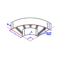 CANALIZACION CURVA HORIZONTAL EPC ELECTROGALVANIZADA 400X100MM SIN TAPA