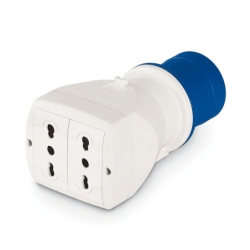ADAPTADOR PARA ENCHUFE INDUSTRIAL 16A 2P+T A BIPASO 10/16A
