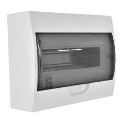 TABLERO PLASTICO CON PUERTA FUME SOBREPUESTO 12 POLOS LIBRE DE HALOGENOS