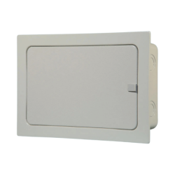 TABLERO MODULAR METALICO CON PUERTA EMBUTIDO 10 POLOS DIN 6071-D