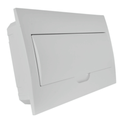 TABLERO PLASTICO CON PUERTA BLANCA EMBUTIDO 18 POLOS LIBRE DE HALOGENO