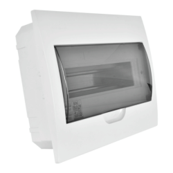 TABLERO PLASTICO CON PUERTA FUME EMBUTIDO 12 POLOS LIBRE DE HALOGENOS