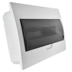 TABLERO PLASTICO CON PUERTA FUME EMBUTIDO 18 POLOS LIBRE DE HALOGENOS