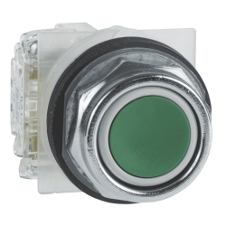 PULSADOR DE 30MM METALICO VERDE 1NA 9001KR1GH5