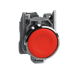 PULSADOR DE 22MM METALICO ROJO 1NC XB4BA42