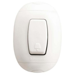 INTERRUPTOR SOBREPUESTO OVAL BLANCO PULSADOR NA P59B