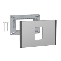 PLACA NOBILE ALUMINIO TITANIO 1 PUESTO CON SOPORTE AF5S1MT