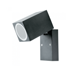 FOCO SOBREPUESTO CUBOX GU10 35W IP44 (95X60X150MM)  SIN AMPOLLETA  ALUMINIO NEGRO