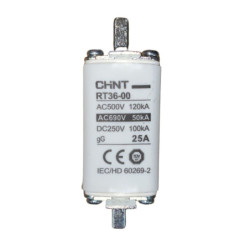 FUSIBLE INDUSTRIAL NH00 25A GG/GL 690V 50KA