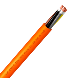 CORDON LIBRE DE HALOGENOS RESISTENTE AL FUEGO RZ1-K (AS+) NARANJO 3X10MM