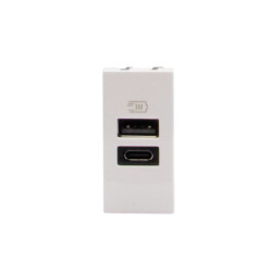 MODULO MATIX GO BLANCO CARGADOR USB TIPO A+C 15W JW4191AC
