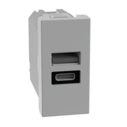 MODULO MATIX GO GRIS CARGADOR USB TIPO A+C 15W JG4191AC