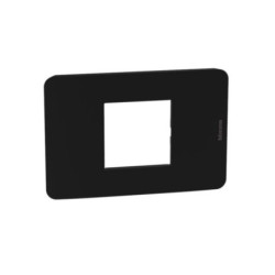 PLACA MATIX GO PLASTICA NEGRA 2 PUESTOS CENTRADOS JA4819JB