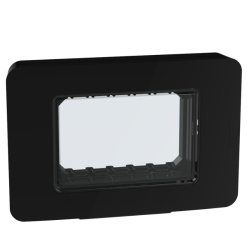 IDROBOX GO DE MATIX GO PLACA 3 PUESTOS NEGRA CON PUERTA TRANSPARENTE IP55 28603B