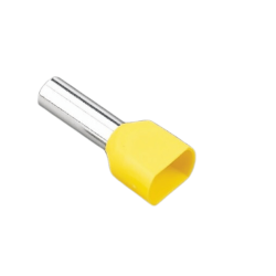 TERMINAL PUNTA FERRUL DOBLE AISLADO 2X4MM (2X12AWG) NARANJO