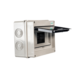 TABLERO PLASTICO CON PUERTA FUME SOBREPUESTO 8 POLOS IP65 LIBRE DE HALOGENOS