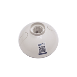 BASE RECTA PLASTICA E27 OVAL CAJA 100 UNIDADES