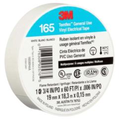 CINTA ELECTRICA DE PVC 9,14MTS TEMFLEX 165 BLANCO