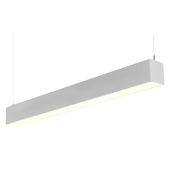 LAMPARA LED LINEAL COLGANTE 40W 4000K 2500lm BLANCO LARGO 1200MM CON KIT DE SUSPENSIÓN