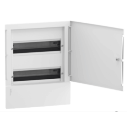 TABLERO PLASTICO CON PUERTA BLANCA EMBUTIDO 24 POLOS SIN PLACA DE MONTAJE MIP20212