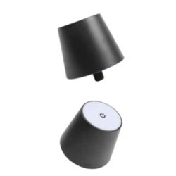 LAMPARA LED PORTATIL PARA BOTELLA 3W 3000K 135Lm NEGRA BATERIA RECARGABLE USB-C MODELO BAR