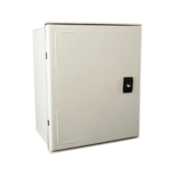 TABLERO FIBRA DE VIDRIO 500X400X200MM IP65 IK09 RAL 7032 CON PLACA DE MONTAJE METALICO+ KIT DE FIJACION MURAL