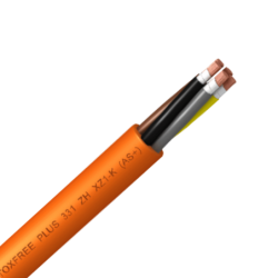 CORDON LIBRE DE HALOGENOS RESISTENTE AL FUEGO RZ1-K (AS+) NARANJO 3X1,5MM