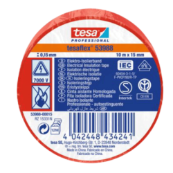 CINTA ELECTRICA DE PVC 10MTS TESAFLEX ROJA