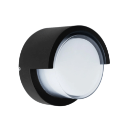 APLIQUE MURO LED EXTERIOR 6W 4000K 450Lm NEGRO REDONDO IP66