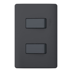 Compra o cotiza INTERRUPTOR EMBUTIDO GENESIS BLACK DOBLE 9/24 MWD62136