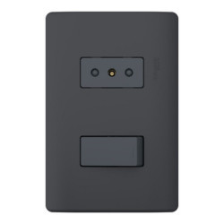 Compra o cotiza INTERRUPTOR EMBUTIDO GENESIS BLACK 9/12 + HEMBRA 10A MWD69936