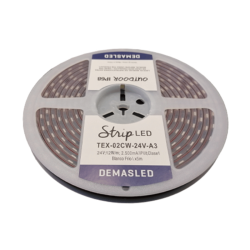 CINTA LED AUTOADHESIVA 12V 4,5W/MT 4000K 60LEDS/MT 5MTS IP67 SIN FUENTE ALIMENTACION