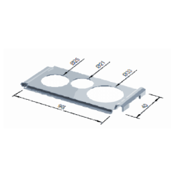 Compra o cotiza CANASTILLO SALIDA TUBO MULTIPLE ELECTROZINCADA 20-32MM STBS