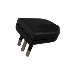 Compra o cotiza MACHO VOLANTE CONVERTIBLE 10A CON TIERRA NEGRO POLICARBONATO (2 PIEZAS)
