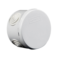 Compra o cotiza CAJA ESTANCA 70MM REDONDA IP54 CON 4 CONOS LIBRE DE HALOGENOS